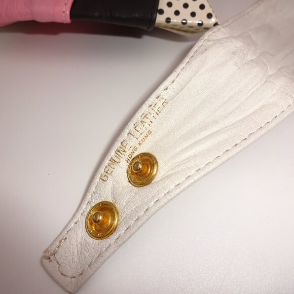 3 Vintage Becora Leather Watch Bands Straps Black Pink White Replacements main image 4
